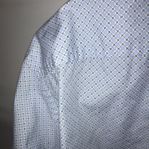 Men's J. Ferrar Blue & White Printed Button Down Shirt - Picture 12 of 12